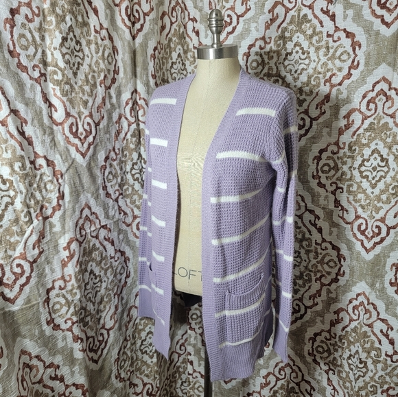 Moondance purple stripped cardigan - Picture 1 of 5